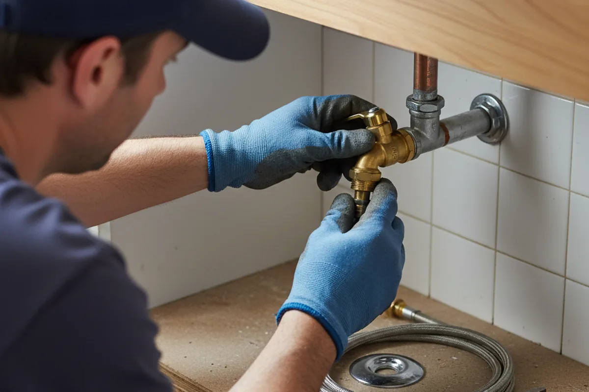 Shutoff valve and fitting work during Emergency Plumbing in Lander
